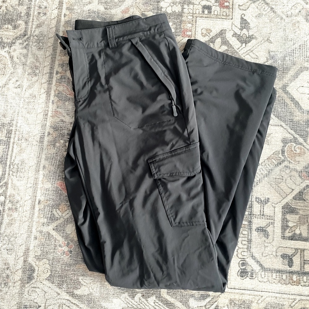 Women’s size 8 tall fleece lined pants, black Eddie Bauer